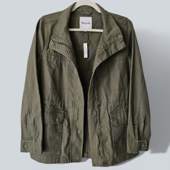 Madewell Canvas Dispatch Jacket Fatigue Green Medium - Picture 3 of 8